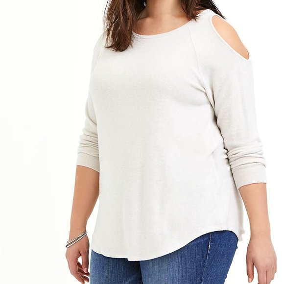 NWT - TORRID - SUPER SOFT PLUSH COLD SHOULDER TOP - Picture 1 of 3